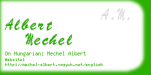 albert mechel business card